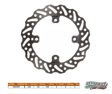 Bremseskive bag Delta Braking Suzuki 85 RM/RM L årg. 02 - 04 